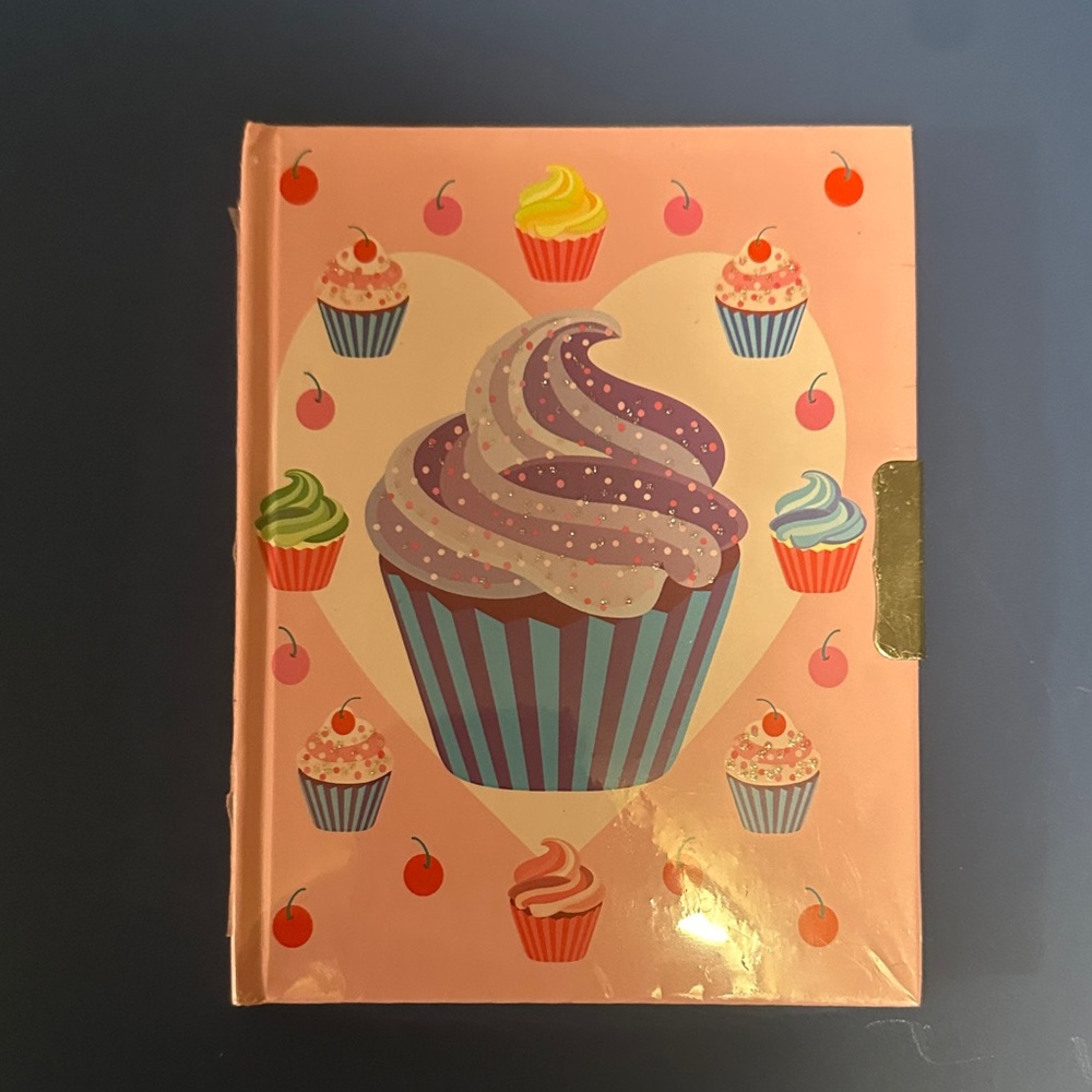 Cute Mini Pink Cupcake Lock Diary